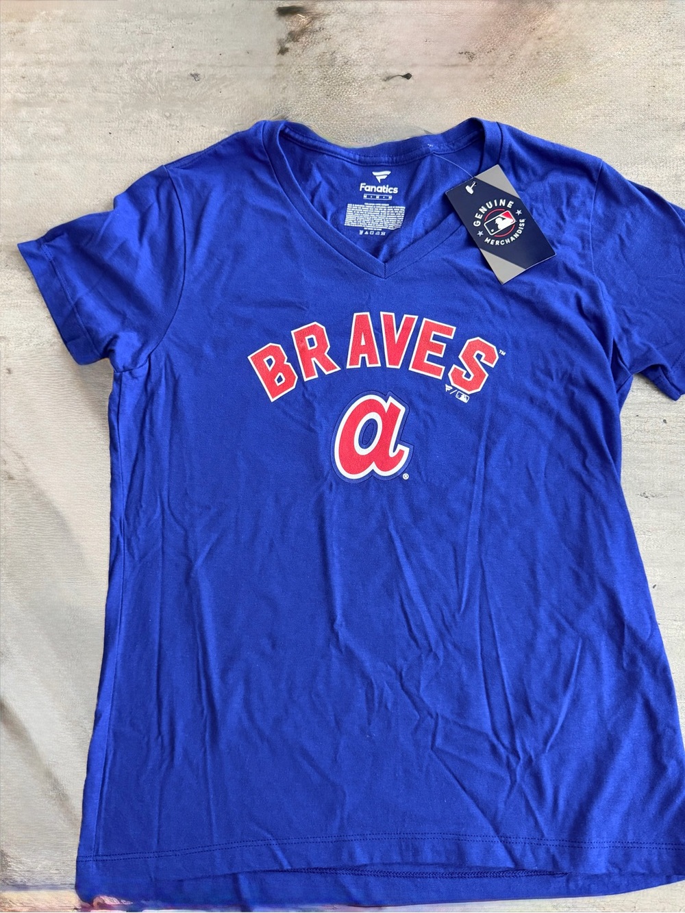 Fanatics Women's Atlanta Braves Royal Blue V-Neck T-Shirt